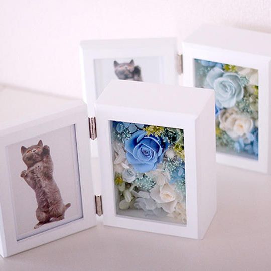 寒色系フォトフレームアレンジ〈縦型〉お得な2個セット