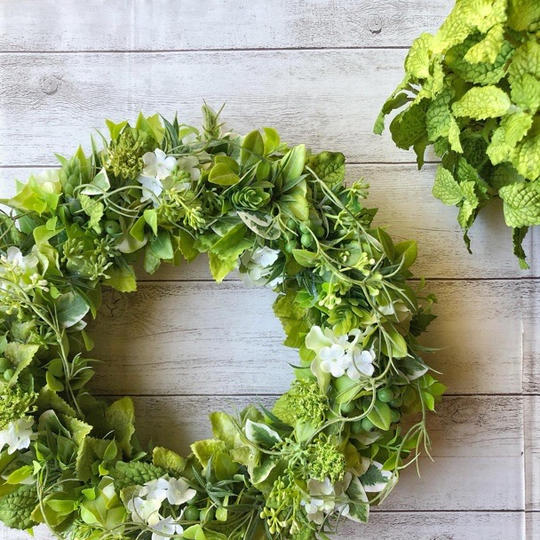 ハーブの爽やかグリーンリース