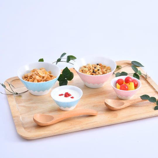 富士山モチーフ　カップ（Ｌ） パステルカラー４色セット（プチ皿４個付き）