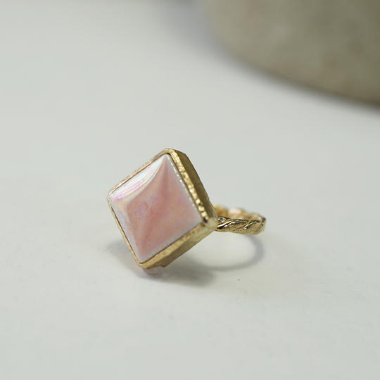 Sakura PearlのK18 X Silver925のリング　サイズ調節可《Creema SPRINGS限定》