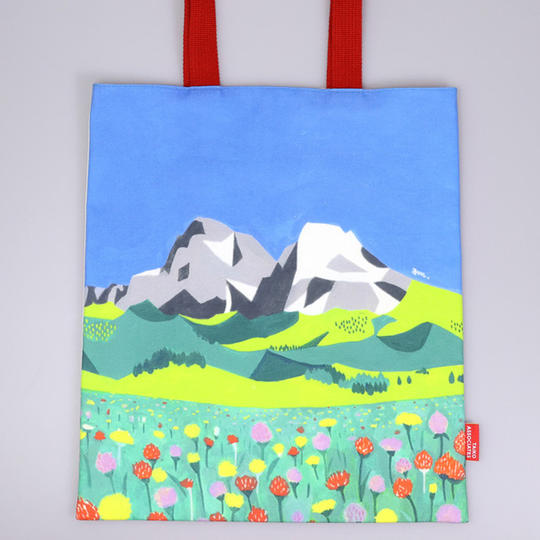 南三陸ミシン工房」縫製 プリントトートバッグ 「升ノ内 朝子 作 / また逢う日まで」