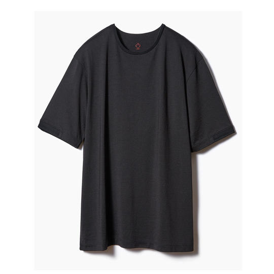 【限定3名 20%OFF】【BLACK サイズ1】SIDE SLOPEのシルク100%Ｔシャツ