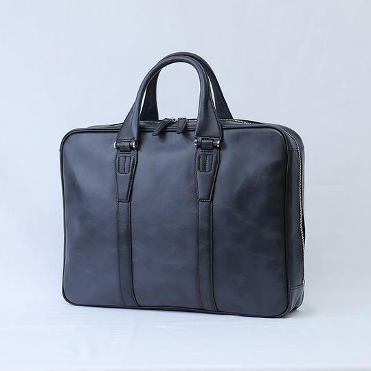 【早割25%OFF】本革ブリーフケース(ネイビー)
