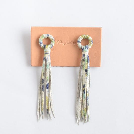 パイソンレザー！【Python Sun road レザーピアス / イヤリング】