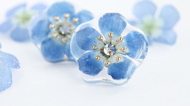 ネモフィラ－ Nemophila－ピアス・イヤリング - (花言葉にのせて、自然 
