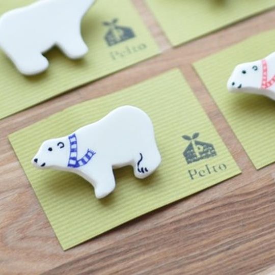 シロクマのブローチ（送料込）