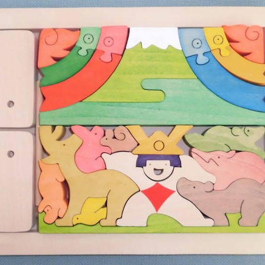 組み木　金太郎・春の山