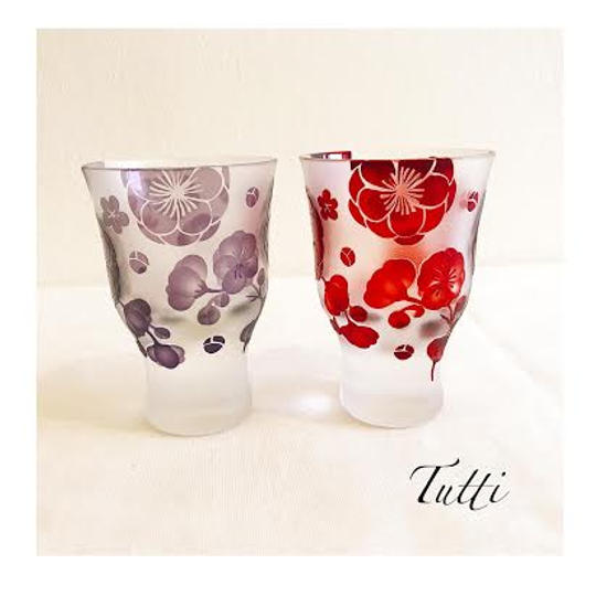 梅ちょこペアグラス　早期早割り5個限定