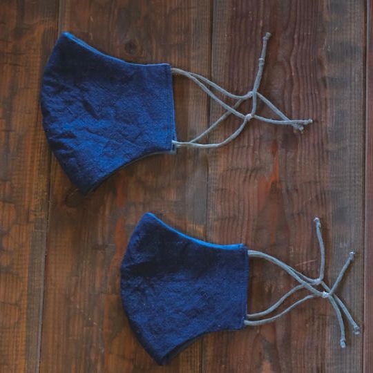 藍染のマスク　Mサイズ