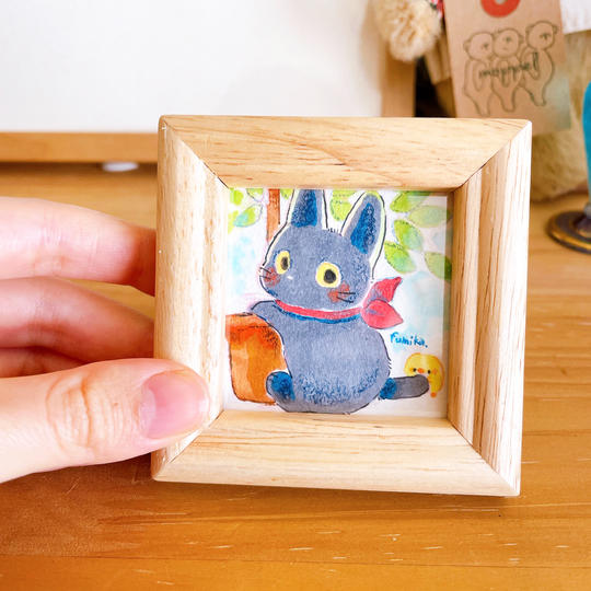 ミニ原画（くろねこさんの今日）