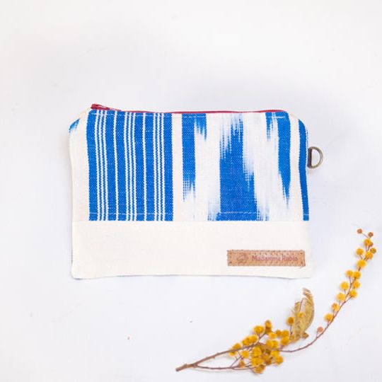 「行った気分になれる」伝統生地ポーチ＋「マヨルカ島の写真付き」サンクスカード019