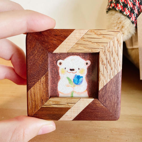 まめ原画（チューリップとくま）