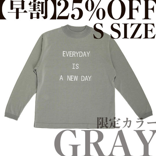 【早割】”EVERYDAY"Dress ロングスリーブ限定カラー”GRAY 25%OFF