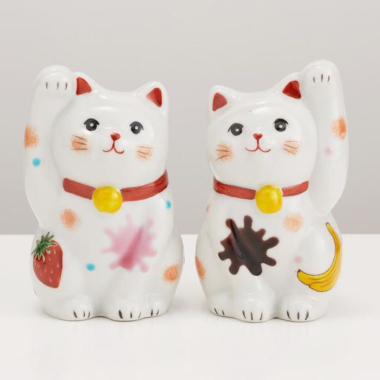 【通常価格11,000円】ペア招き猫　ストロベリー&チョコバナナ