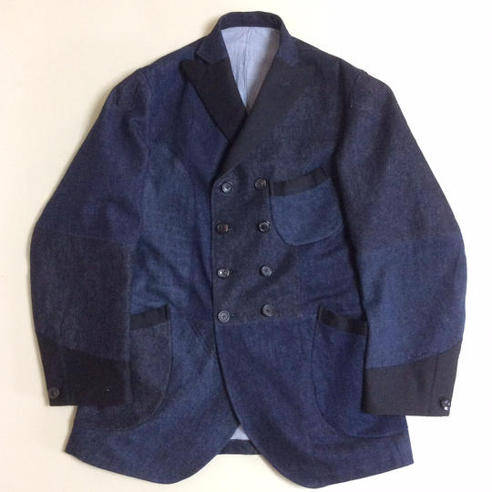 ユーズドデニム パッチワークディナージャケット