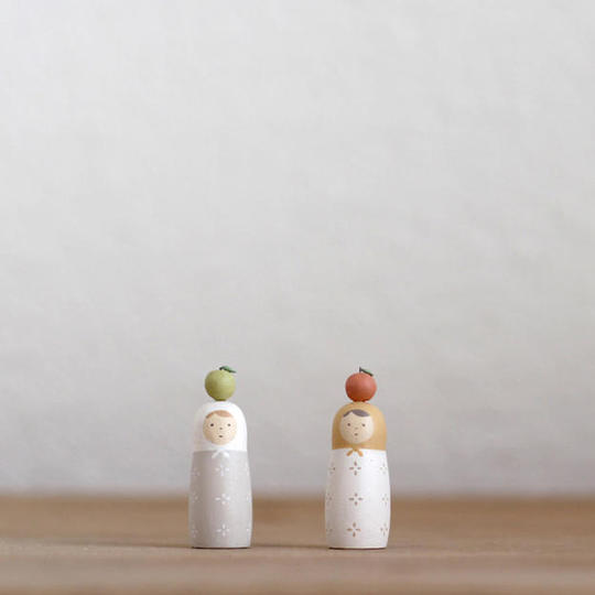 【ご好評につき追加】ちびマトリョーシカとりんご