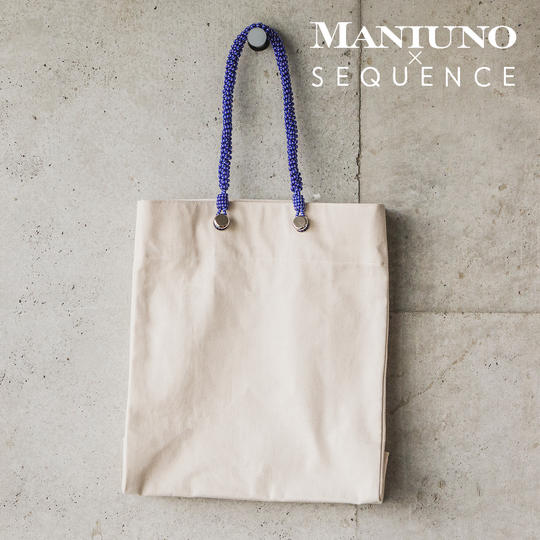 MANIUNO×SEQUENCE 縦型トートバッグ(オフホワイト)
