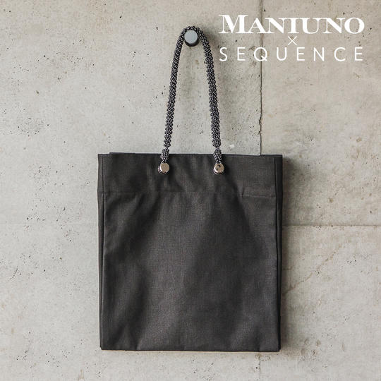 MANIUNO×SEQUENCE 縦型トートバッグ(ブラック)