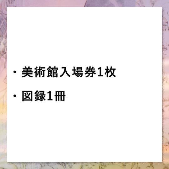 ③美術館入場券(1枚)、美術展図録(1冊)