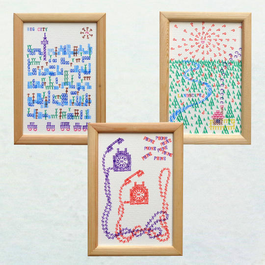 一点物 葉書サイズの作品３点セット　2⃣