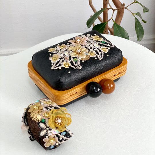 11.2wayウッドフレームバック+ブレスレット(２点セット)