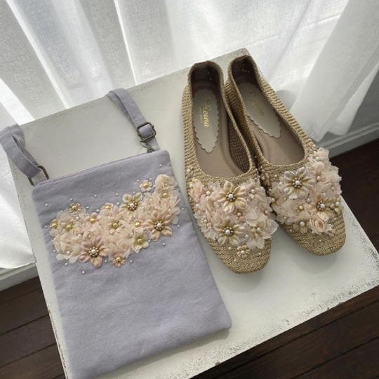 18.アジサイミニクロスバック+アジサイシューズ (２点セット)