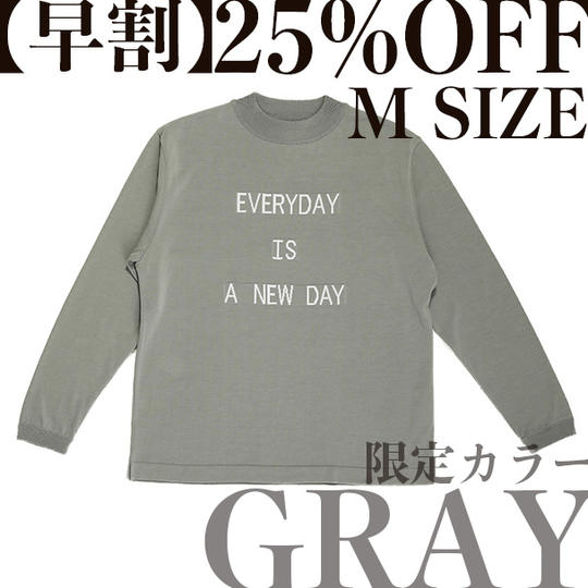 【早割】”EVERYDAY"Dress ロングスリーブ限定カラー”GRAY 25%OFF