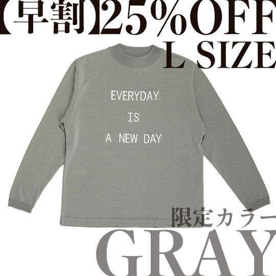 【早割】”EVERYDAY"Dress ロングスリーブ限定カラー”GRAY 25%OFF