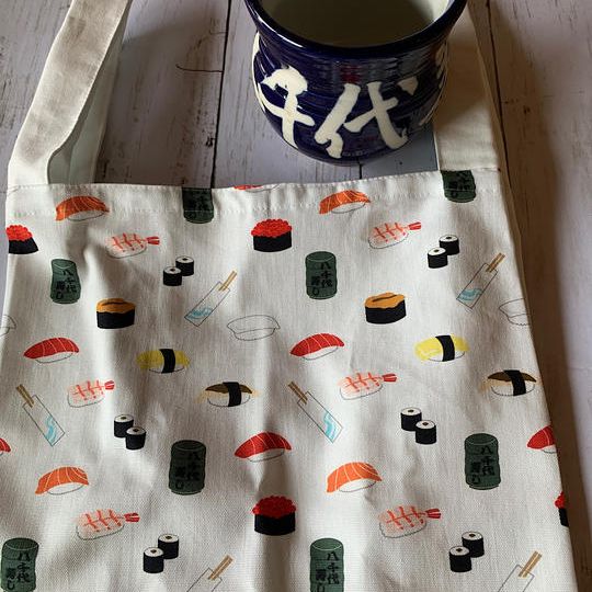 八千代寿し　オリジナル生地エコバッグ　湯呑セット