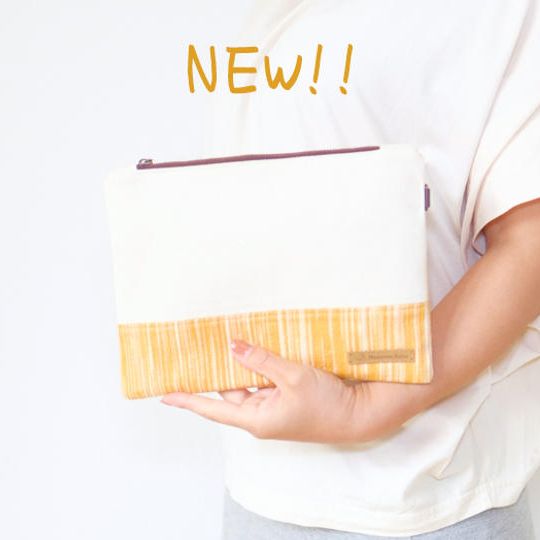 「行った気分になれる」伝統生地クラッチバッグ＋「マヨルカ島の写真付き」サンクスカード008