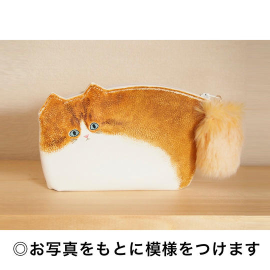 うちの子模様の猫ポーチ