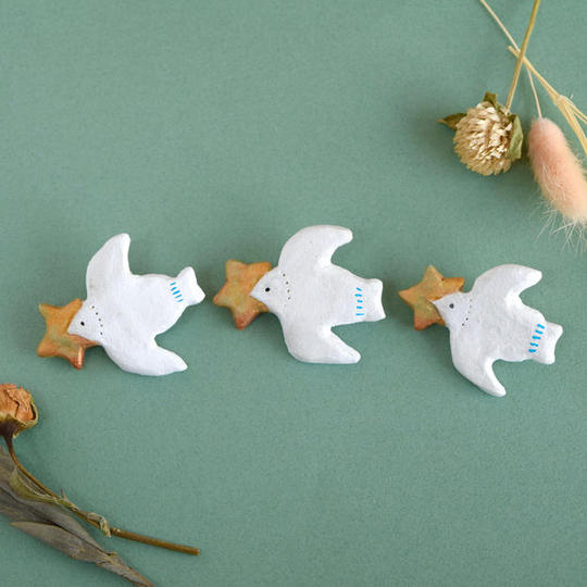 【ご好評につき追加】ブローチ　『星をつかまえて』