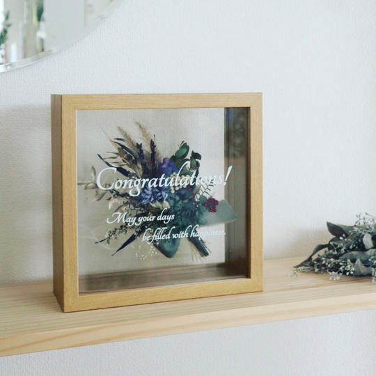 クリアナチュラルウッドフレームOMAMORI　オリジナルメッセージ