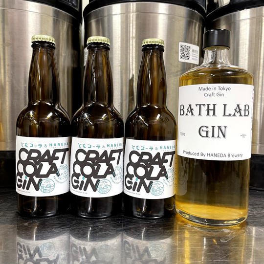 BathLabGin #001 ∼桜∼ + コーラジン 330ml×3本 + オリジナル木製コースター