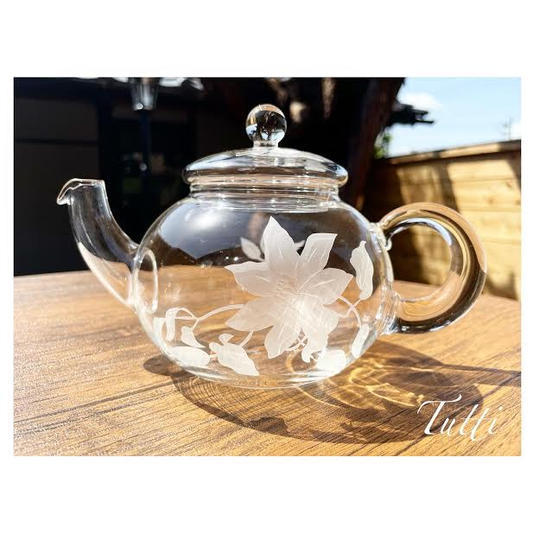 クレマチスの耐熱ティーポット