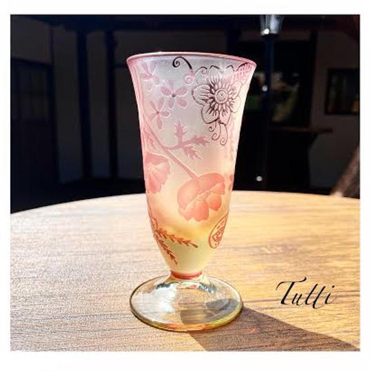 モロッコペイズリーな足つきグラス