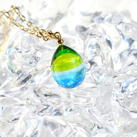 Blue sky＆Rape blossoms Colorネックレス