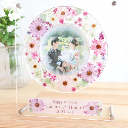 お花のフォトフレーム （文字入れオーダー付き）3種類から選択【Creema SPRINGS限定20％割引】