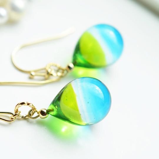 Blue sky＆Rape blossoms Colorピアス・イヤリング