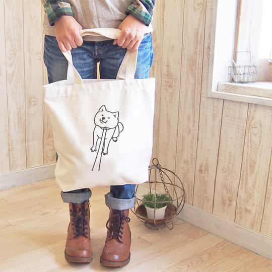 帰りたくない柴犬トートバッグ