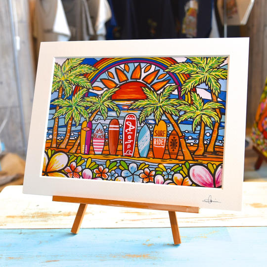 A4サイズ アートプリント マットフレーム付き デザイン5種