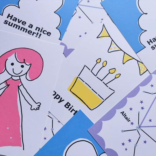 ビーズ刺繡ポストカード（4Set）