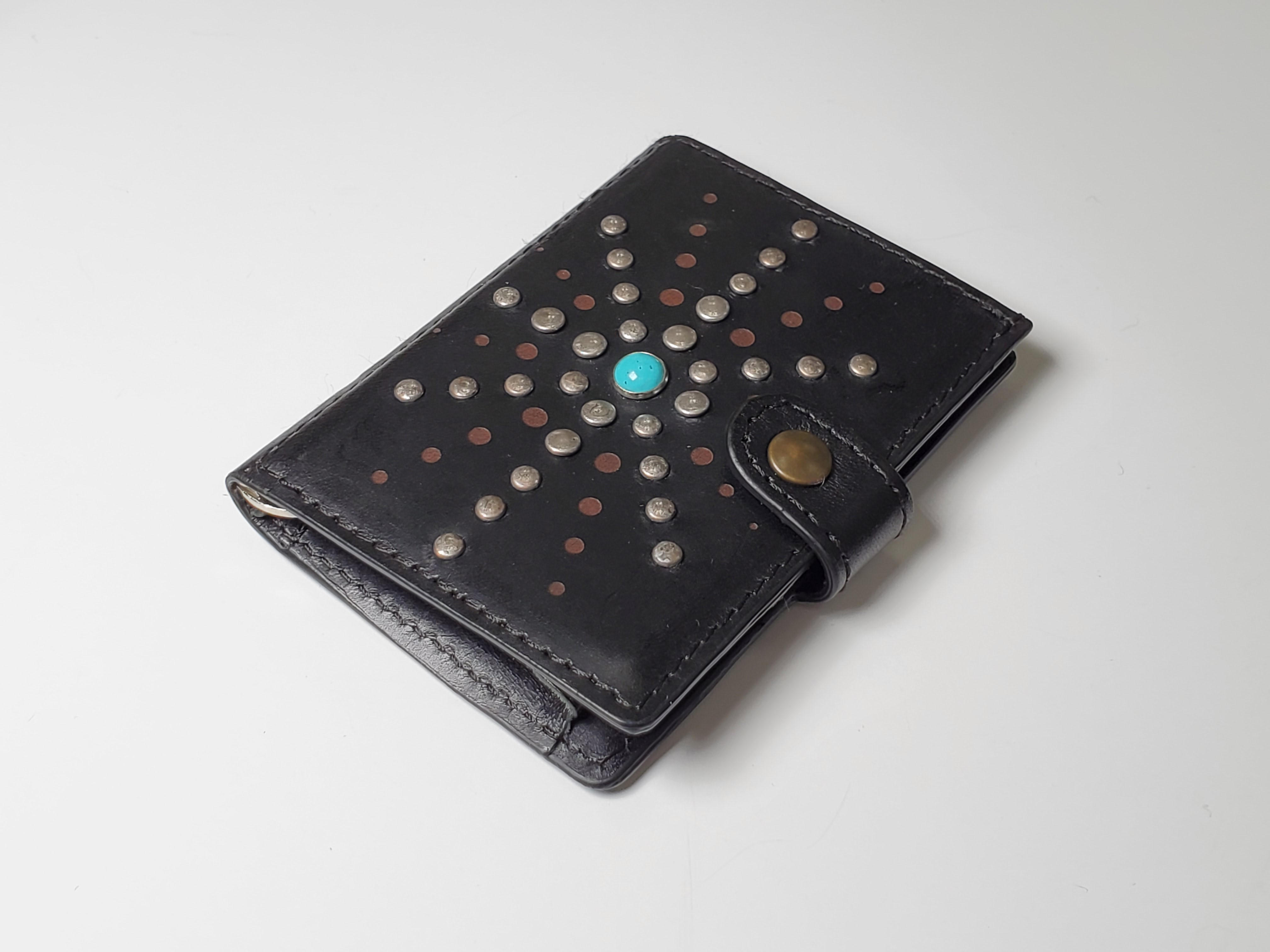 コーチ長財布本革レザースタッズ付き（ターコイズブルースタッズは金色） 楽天市場】コーチ COACH 財布 レディース 長財布 レザー