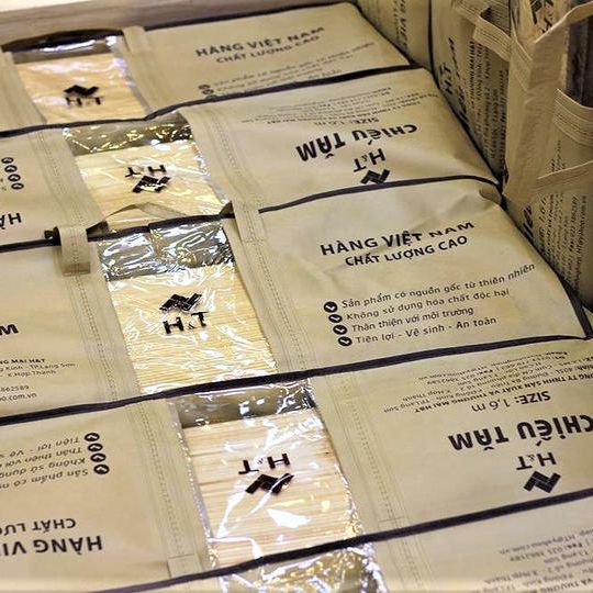 自然竹マット　ダブル サイズ　折り畳む（DF）