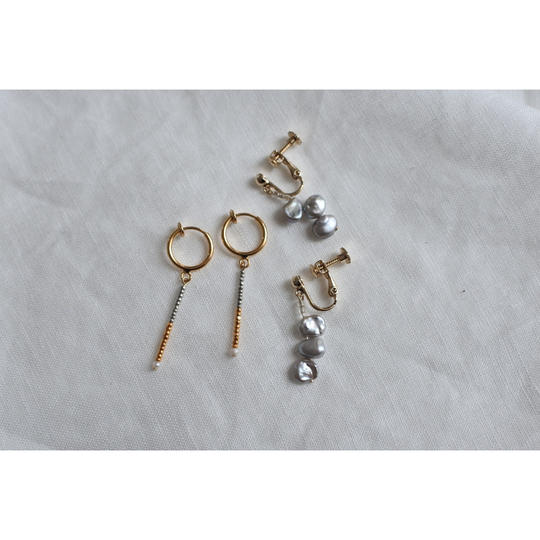 2セット分の耳飾り制作キット（イヤリング）