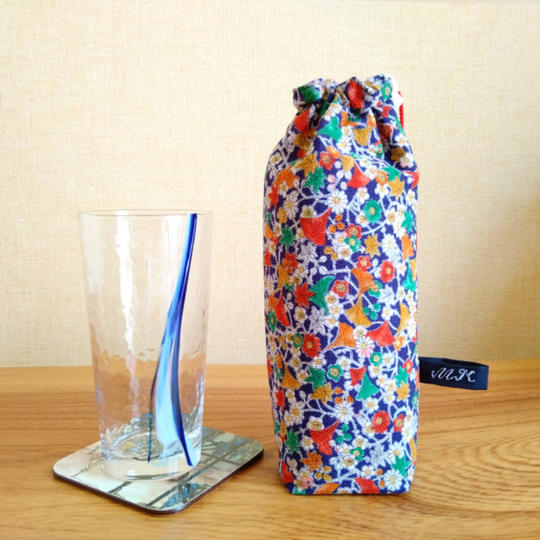 花尽くし　鬼しぼ縮緬　ペットボトルカバー　レディース