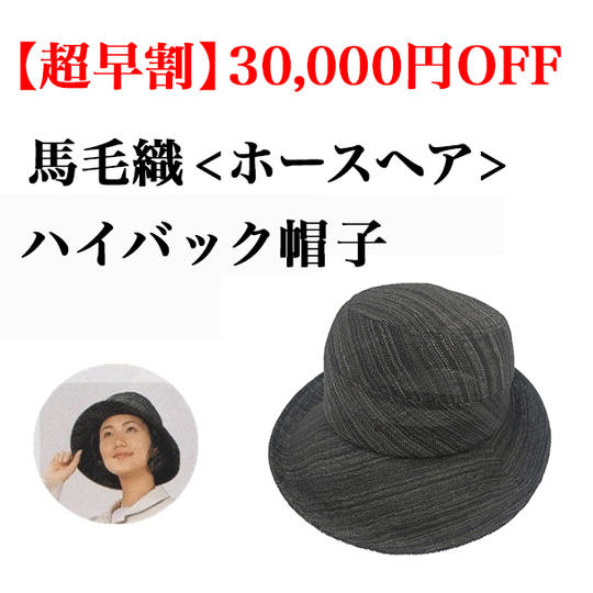 【超早割】【特価・30,000円OFF】 ハイバック帽子 馬毛織