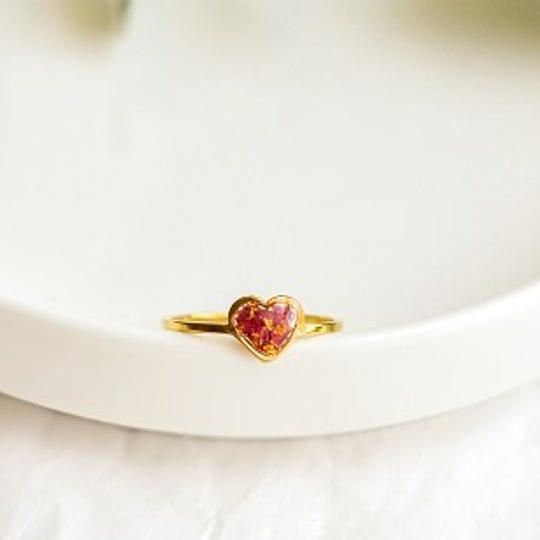 Rose heart golden ring    (6号US)