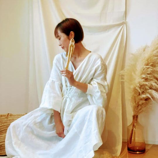 ⑥レースアップロングワンピース【凛】【ひとつの色】（全２色）