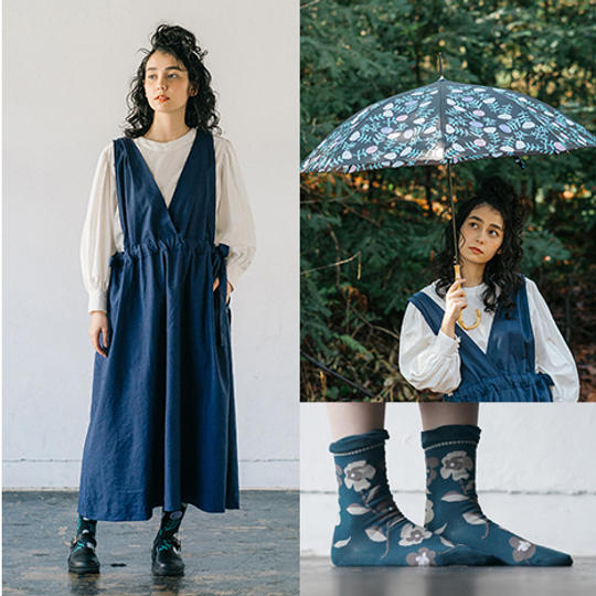 大人気！竹の傘とワンピと靴下のセット＊通常よりも2540円お得！